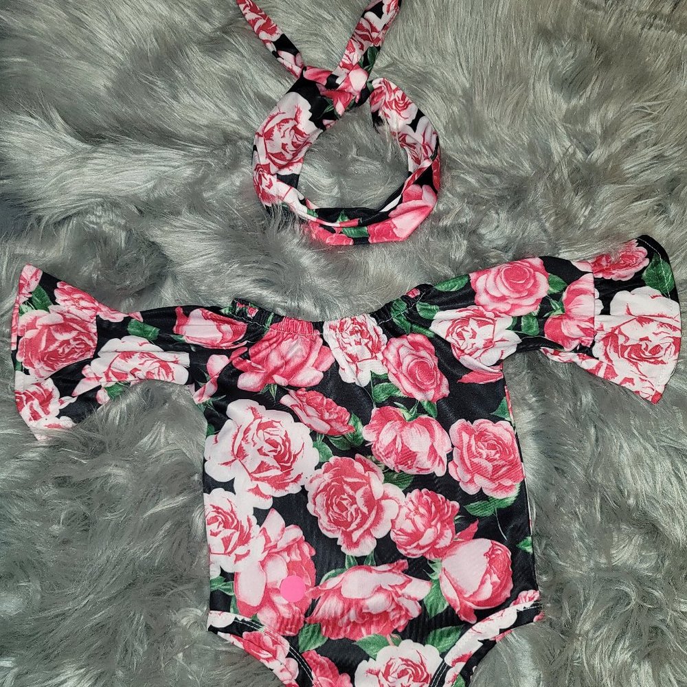 Baby Bell Sleeved Leo - "Comin' Up Roses" (6-9mo.)